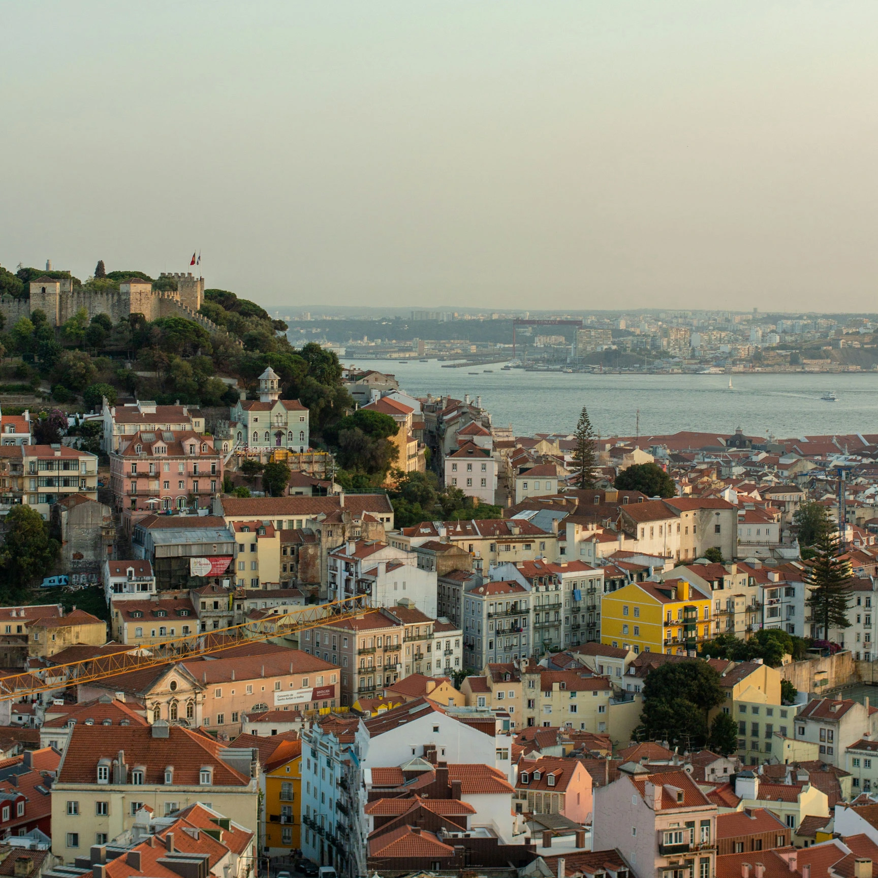 A landscape of lisbon city skyline